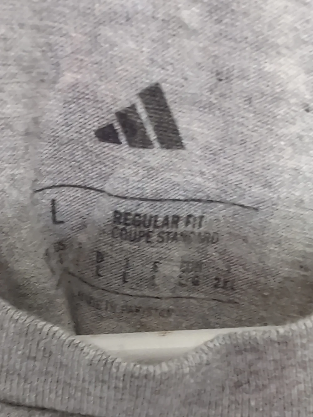 Adidas Grey Black Men's Short Sleeve Tshirt Size Large